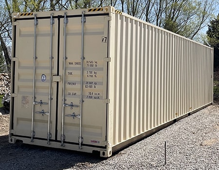 40 foot one trip container side view